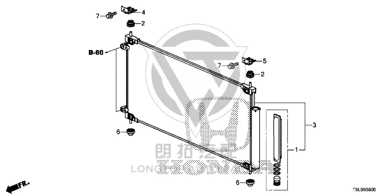 Condenser 80110-T6L-H01 80110T6LH01 for Honda