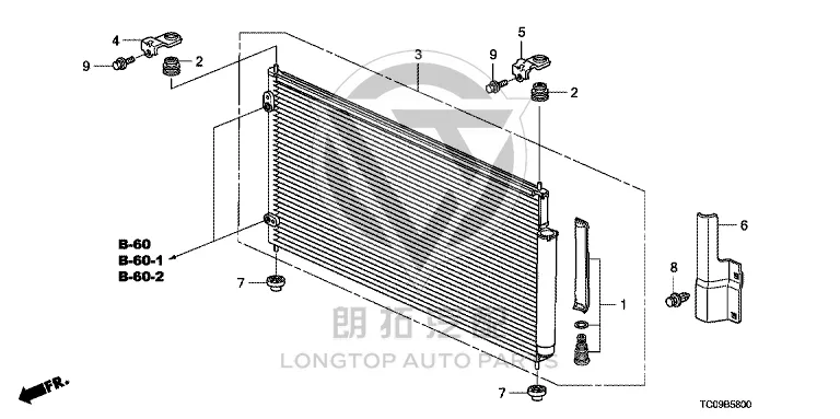 Condenser 80110-TB0-003 80110TB0003 for Honda