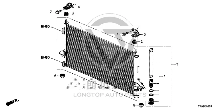 Condenser 80110-TRNH01 80110TRNH01 for Acura