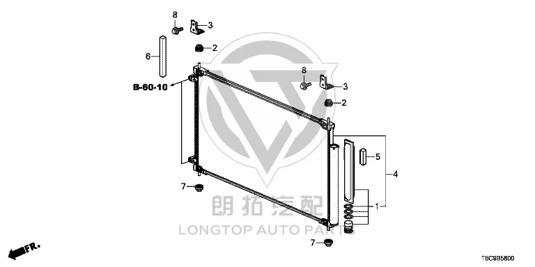 Condenser 80111-T6A03 80111T6A03 for Honda