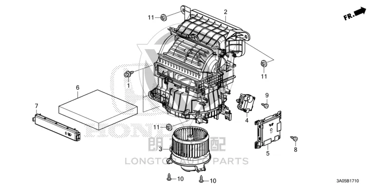 Air Conditioning Compartment 80291-T5R-P01 80291T5RP01 for Honda