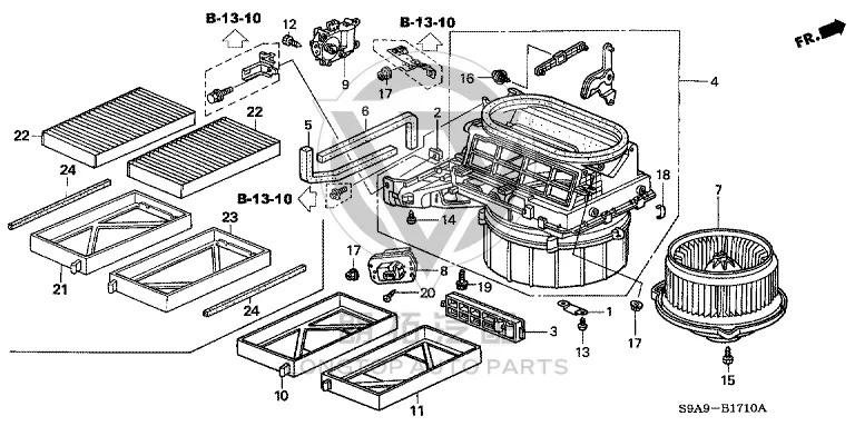 Air Conditioning Compartment 80292-SPAW0 80292SPAW0 for Honda
