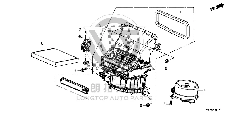 Air Conditioning Compartment 80292-T6LH0 80292T6LH01 for Honda