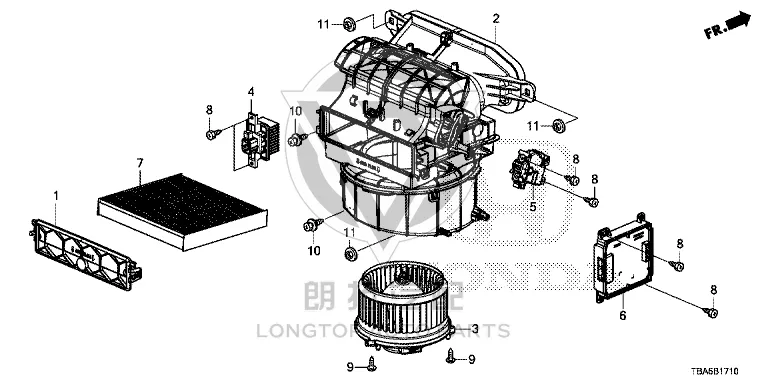 Air Conditioning Compartment 80292-TG0Q0 80292TG0Q01 for Honda