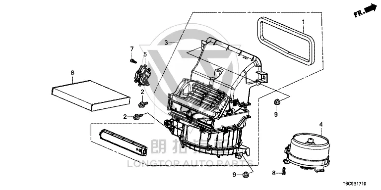 Air Conditioning Compartment 80292-TVEH0 80292TVEH01 for Honda