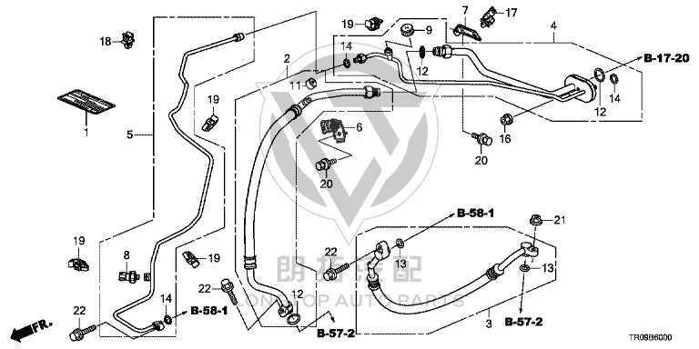Air Conditioner High-Pressure Hose 80341-TS6-H01 80341TS6H01 for Honda Civic