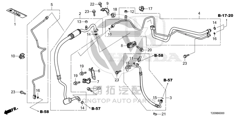 Air Conditioning High-Pressure Hose 80315-T31H0 80315T31H0 for Honda