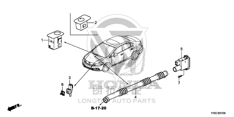 Exterior temperature sensor 80525-T2FA0 80525T2FA0 for Honda