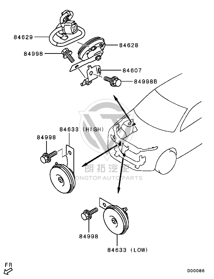 Bass Speaker 8211A-165 8211A165 for Mitsubishi GF2W