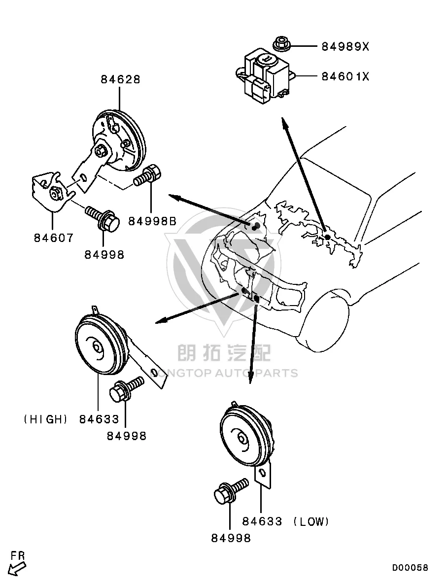Bass Speaker 8211A-213 8211A213 for Mitsubishi V87W