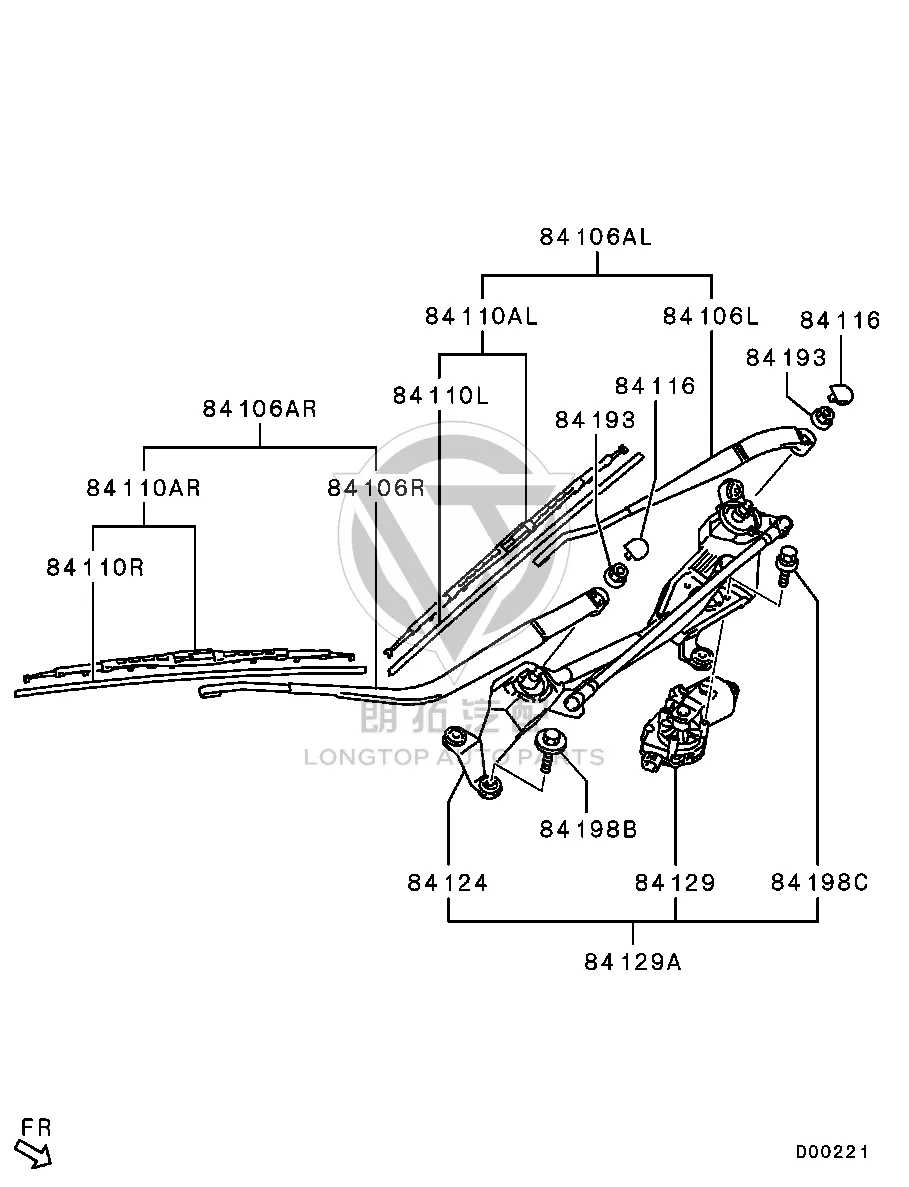 Front windshield wiper motor 8250A-653 8250A653 for Mitsubishi GA1W