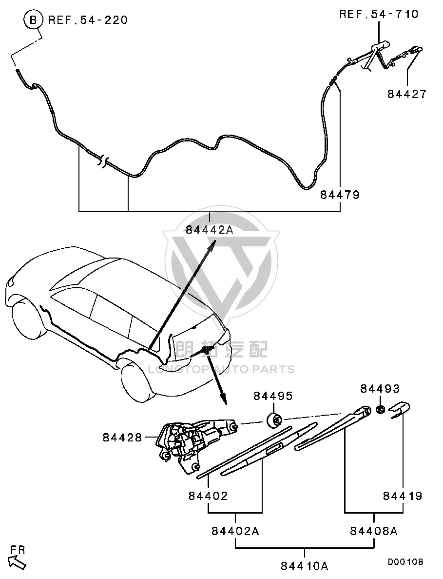 Rear Wiper Motor Sleeve 8253A-126 8253A126 for Mitsubishi GA1W