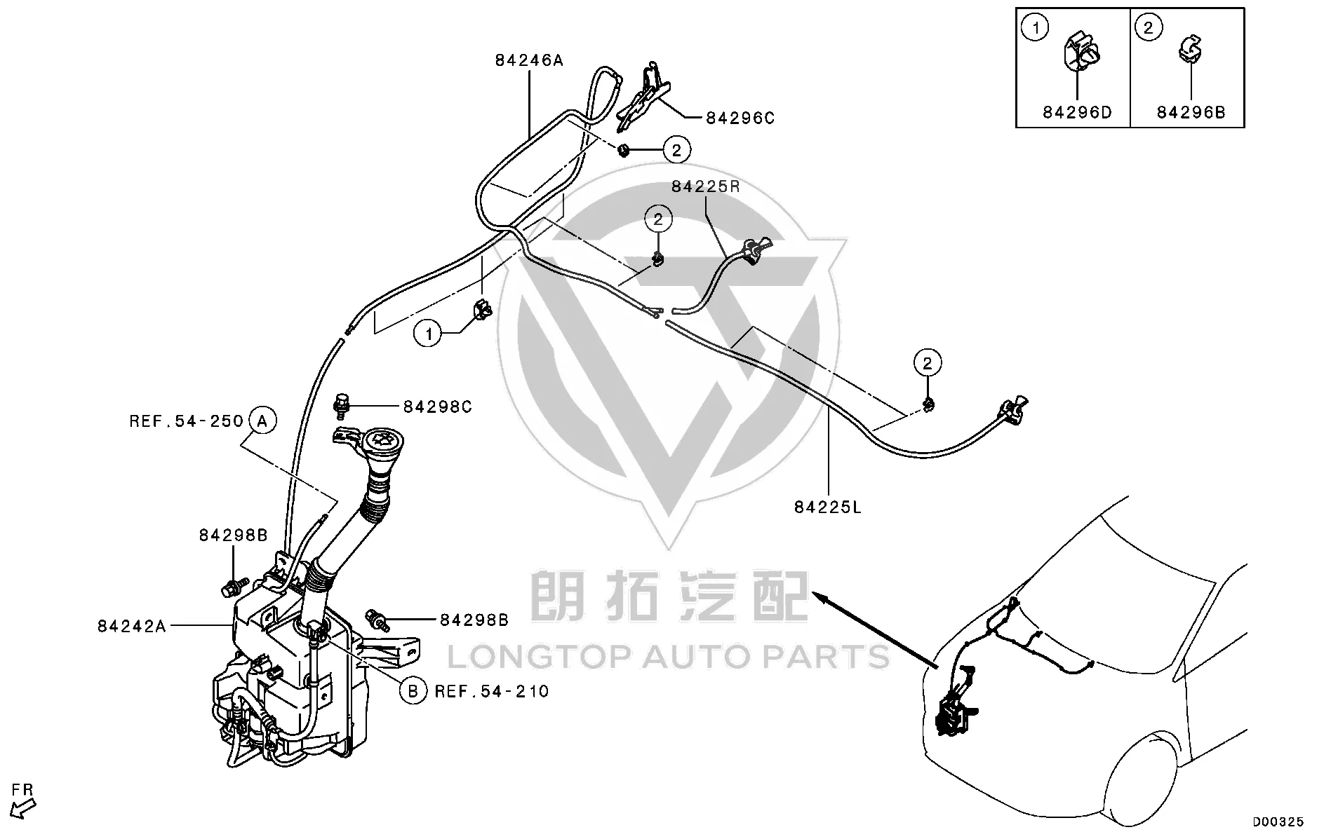 Front windshield washer fluid reservoir 8260A-478 8260A478 for Mitsubishi GK1W
