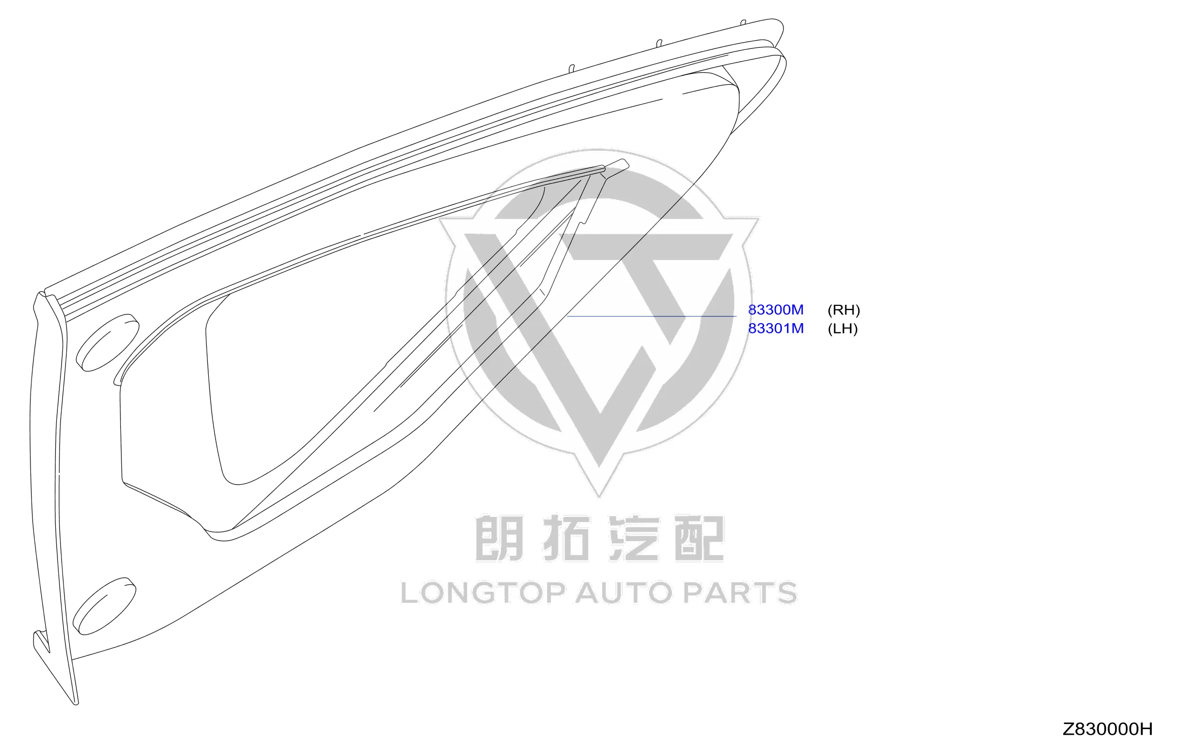 Rear Side Window Glass Left 83301-3TS0A 833013TS0A for Nissan