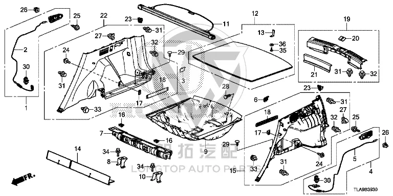 Luggage Carpet 84520-TLYH0 84520TLYH0 for Honda