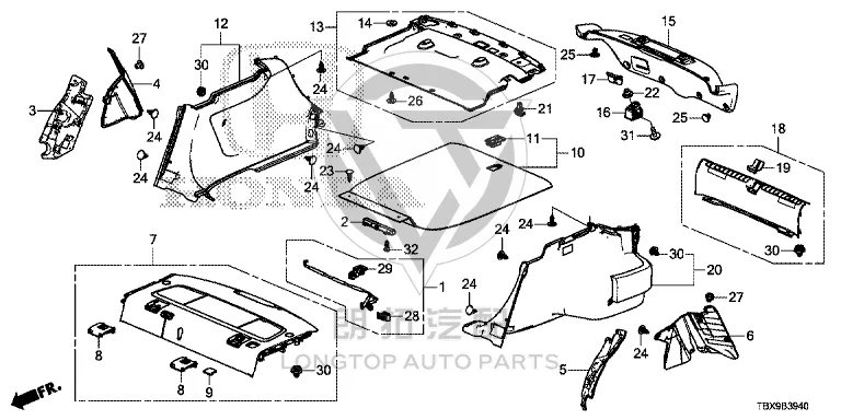 Rear Tire Cover 84521-TBXH01ZB 84521TBXH01ZB for Honda