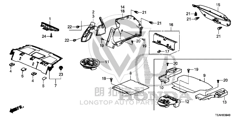 Rear Panel Trim 84640-TETH0 84640TETH02ZA for Honda