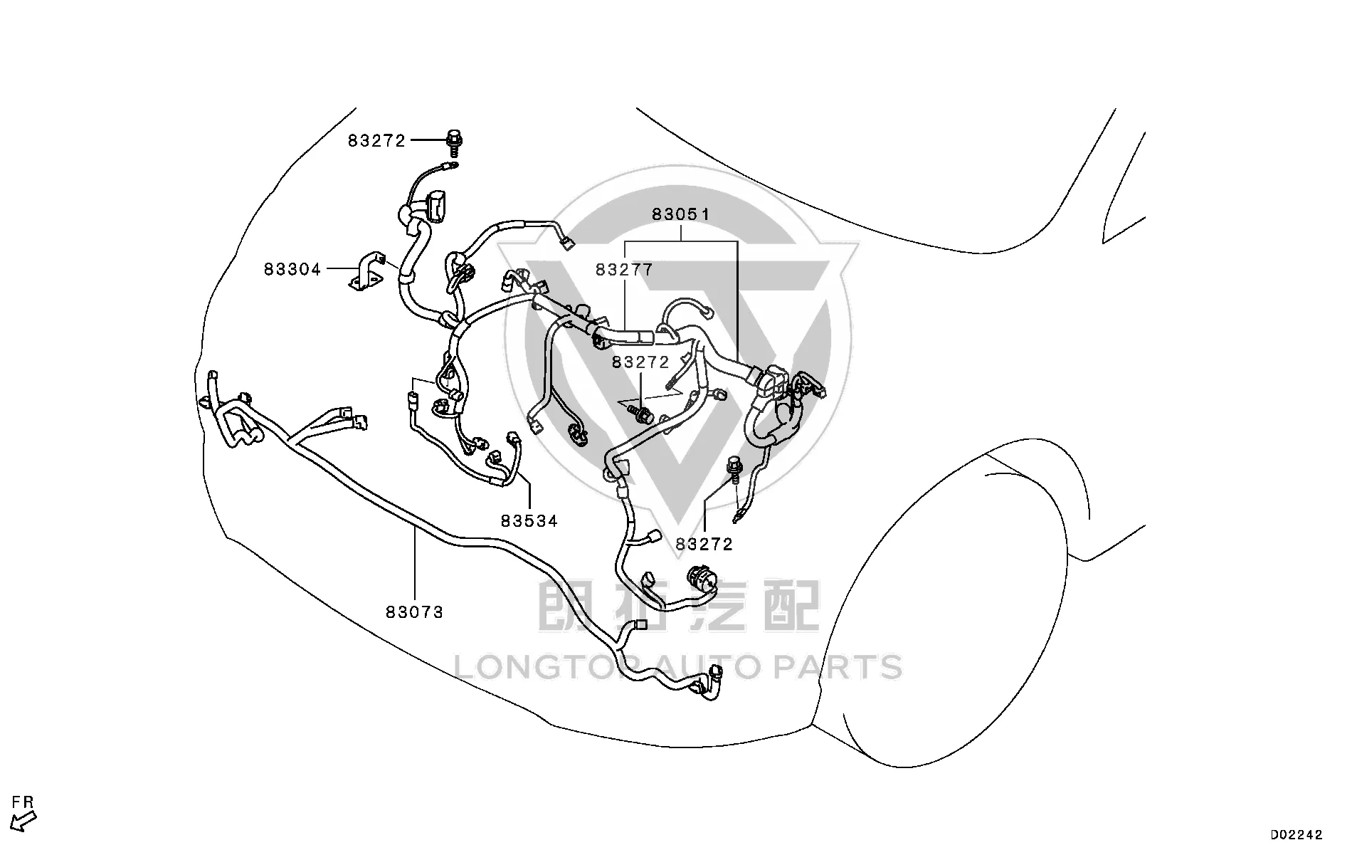 Electric Eye Harness for Front Bumper 8518A-08080 8518A08080 for Mitsubishi GF7W