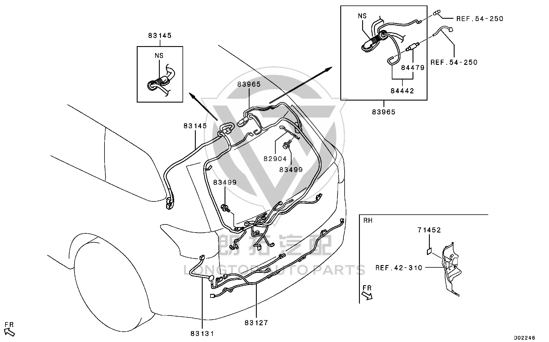 Rear Bumper Radar Harness 8518B-088 8518B088 for Mitsubishi GF8W