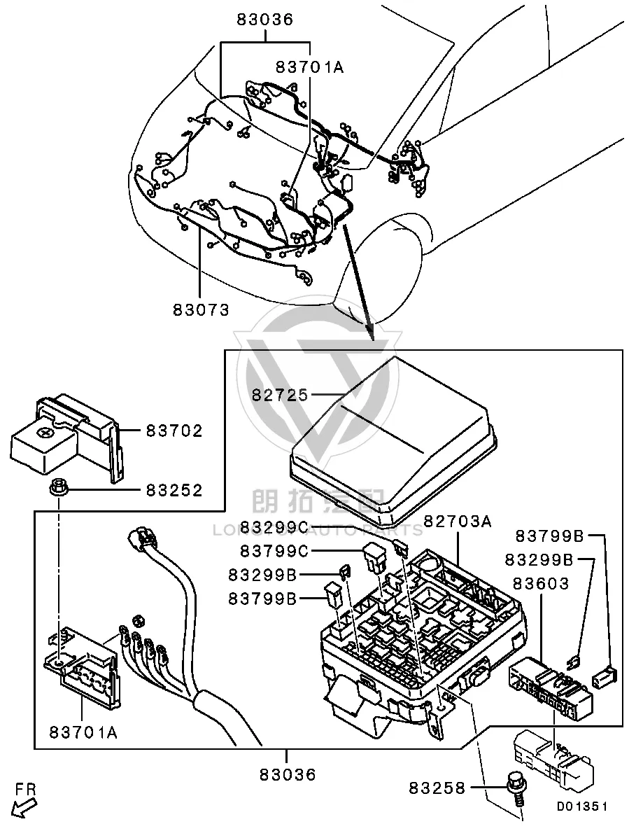 Fuse connection cover 8571A-00004 8571A00004 for Mitsubishi CV2W