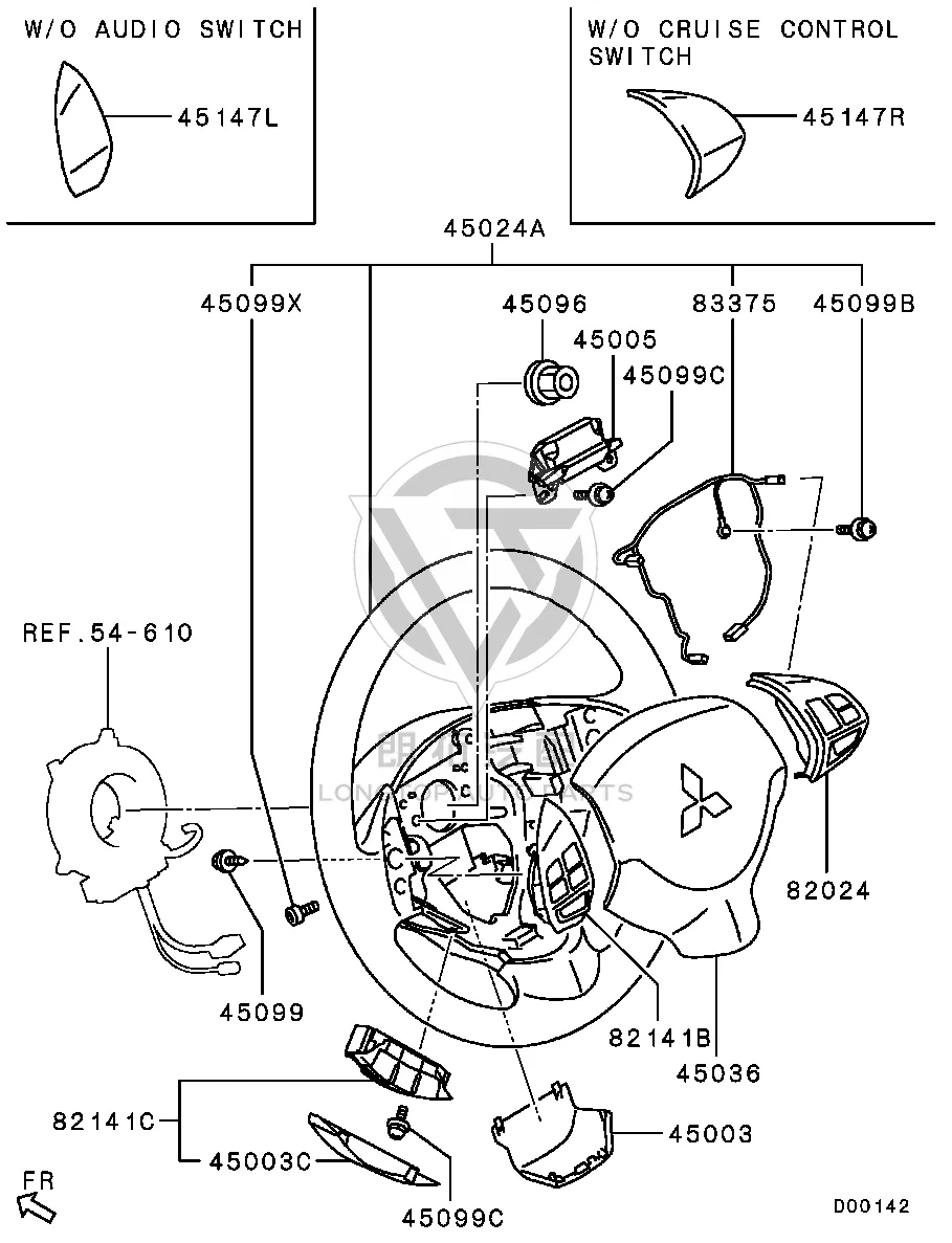 Steering Wheel Multi-Function Switch (Left) 8701A-087 8701A08087 for Mitsubishi CW4W