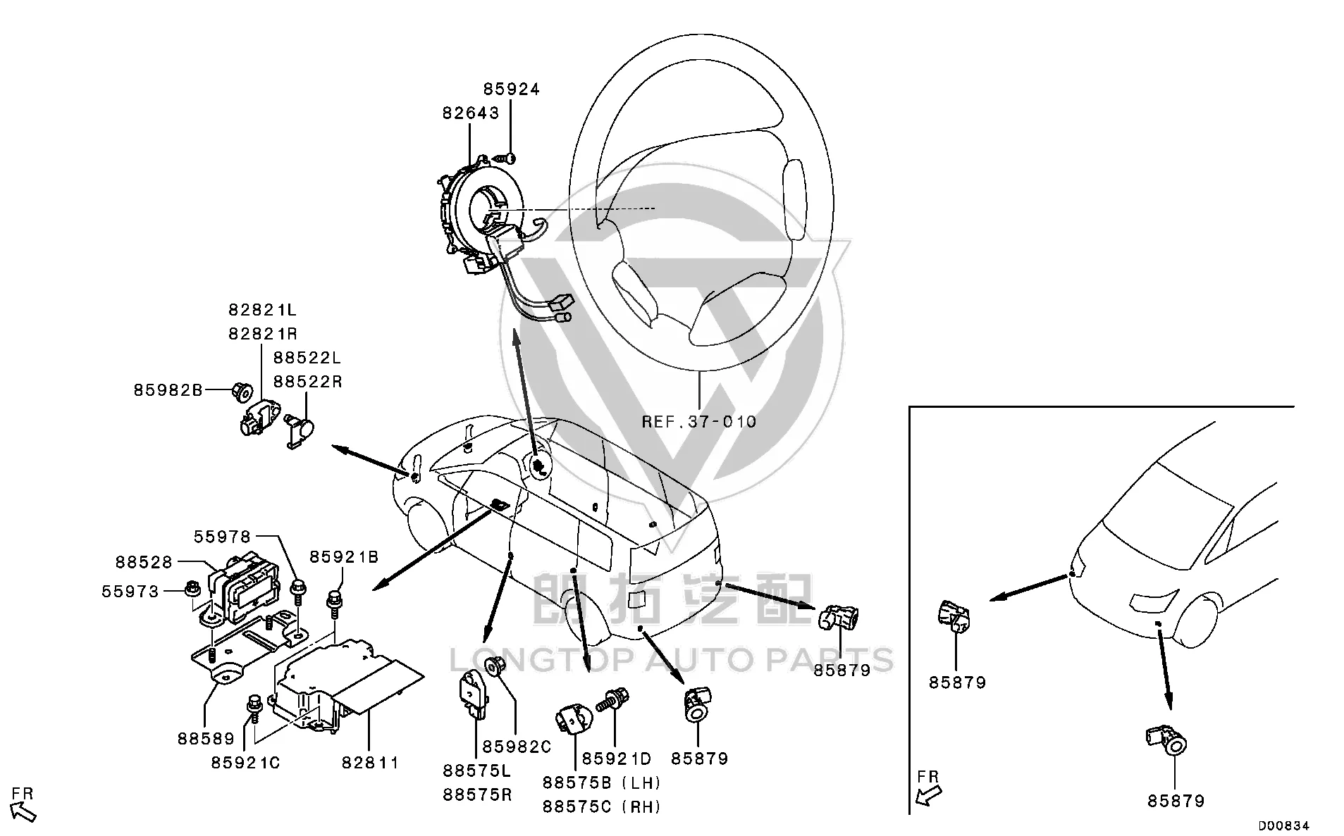Airbag Coil 8619A-017 8619A017 for Mitsubishi CS1A