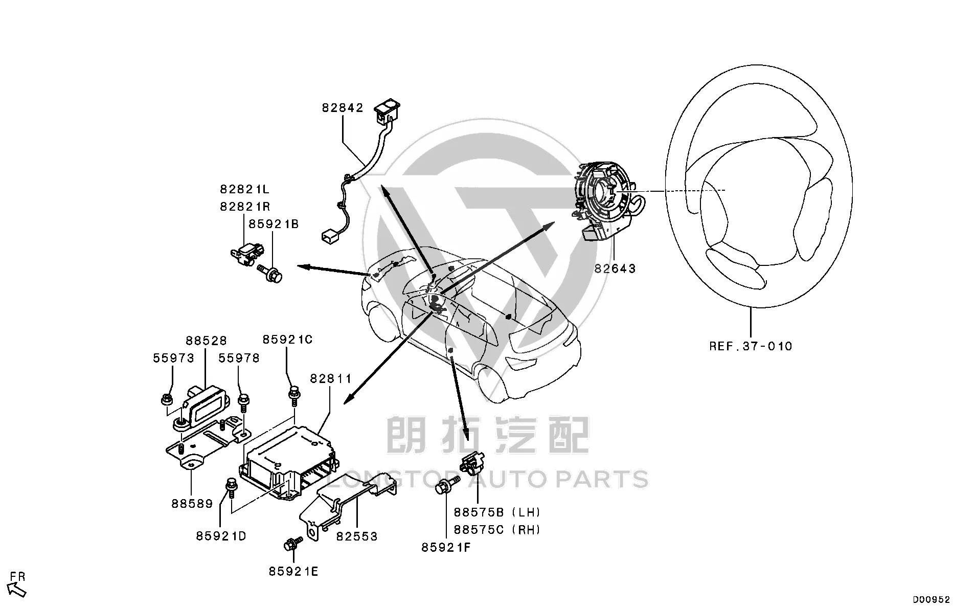 Airbag Coil 8619A-394 8619A394 for Mitsubishi GA1W