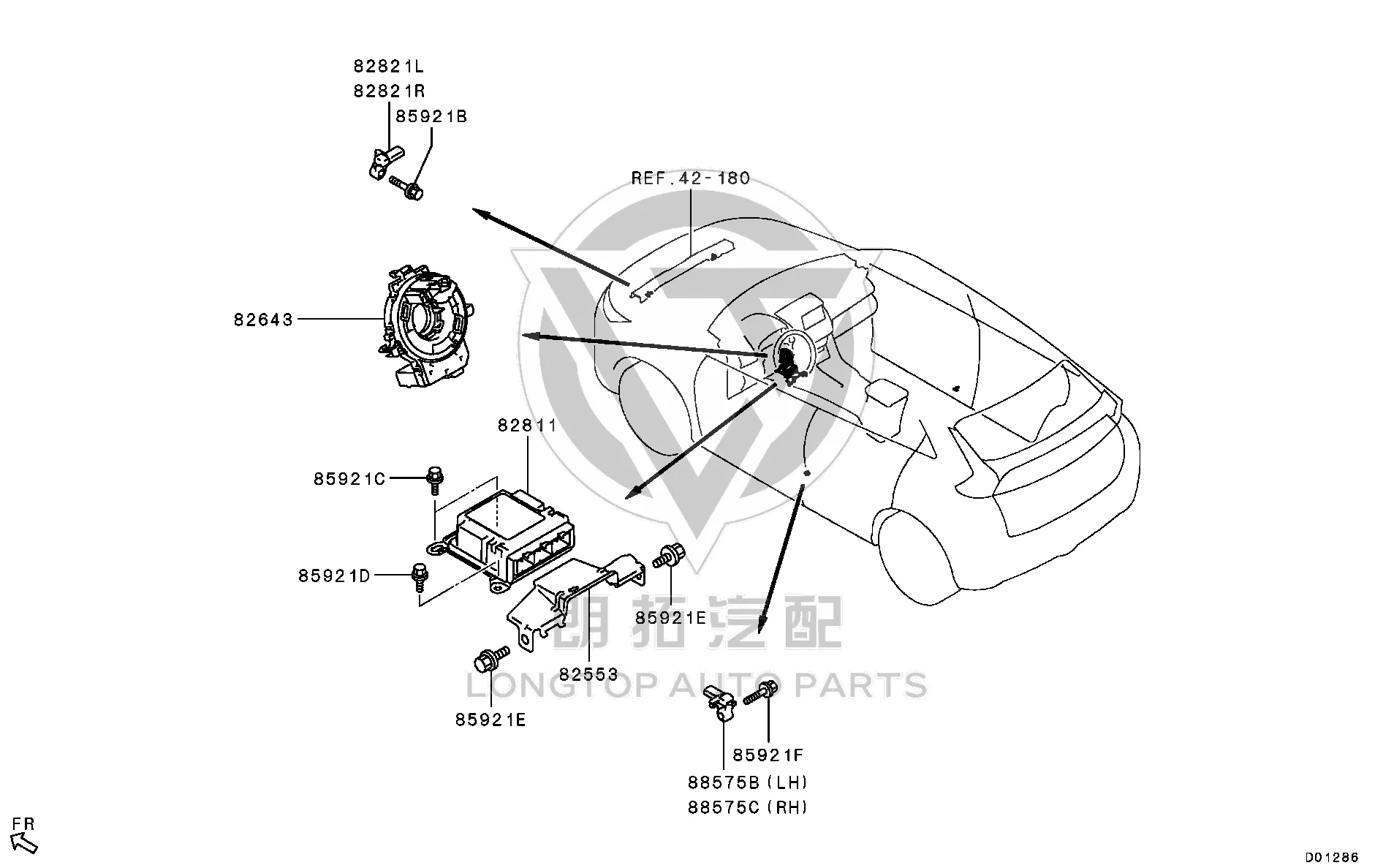 Airbag Computer 8635A-482 8635A482 for Mitsubishi GK1W