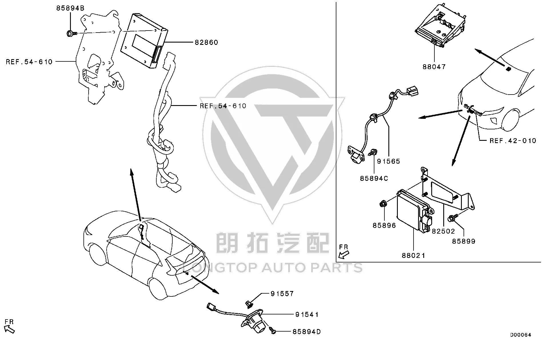 Ranging radar sensor (front) 8638A-285 8638A285 for Mitsubishi GK1W