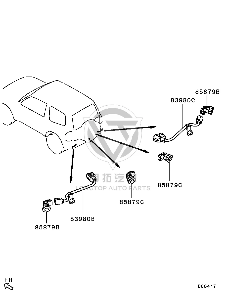 Rear Bumper Radar Sensor 8651A-042XA 8651A042XA for Mitsubishi V87W