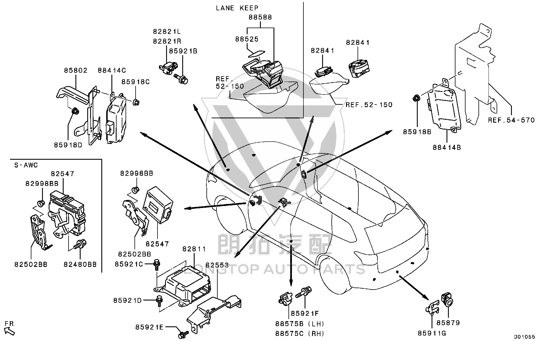 Rear Bumper Radar Sensor 8651A-176HA 8651A176HA for Mitsubishi GF2W