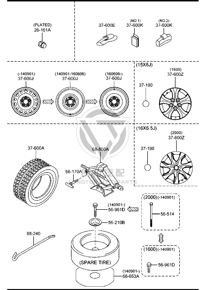 Tire 9062A-76695 9062A76695 for Mazda Mazda3