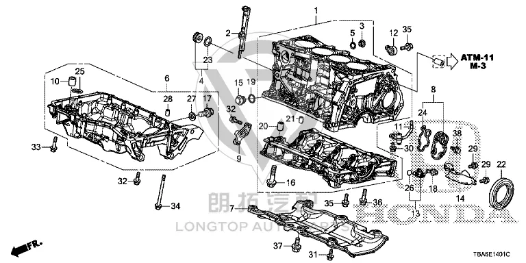Engine block side cover gasket 91302-5A2A0 913025A2A01 for Honda