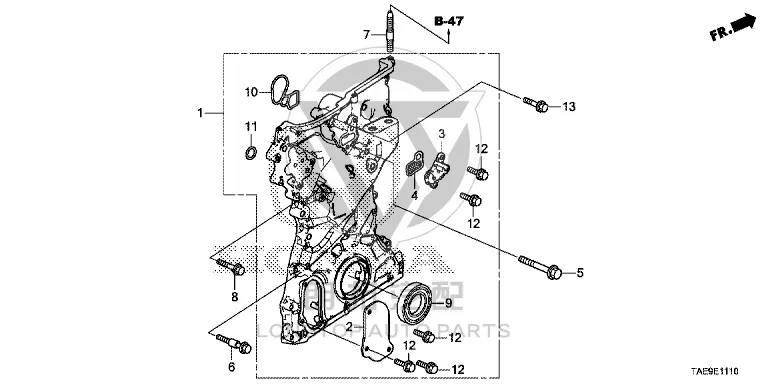 Engine Timing Cover Gasket 91304-5A4H0 913045A4H01 for Honda