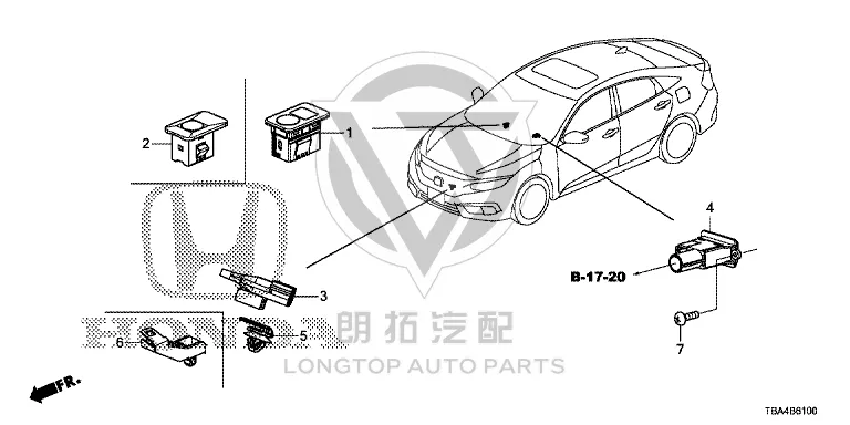Exterior temperature sensor bracket 91555-TBAK01 91555TBAK01 for Honda