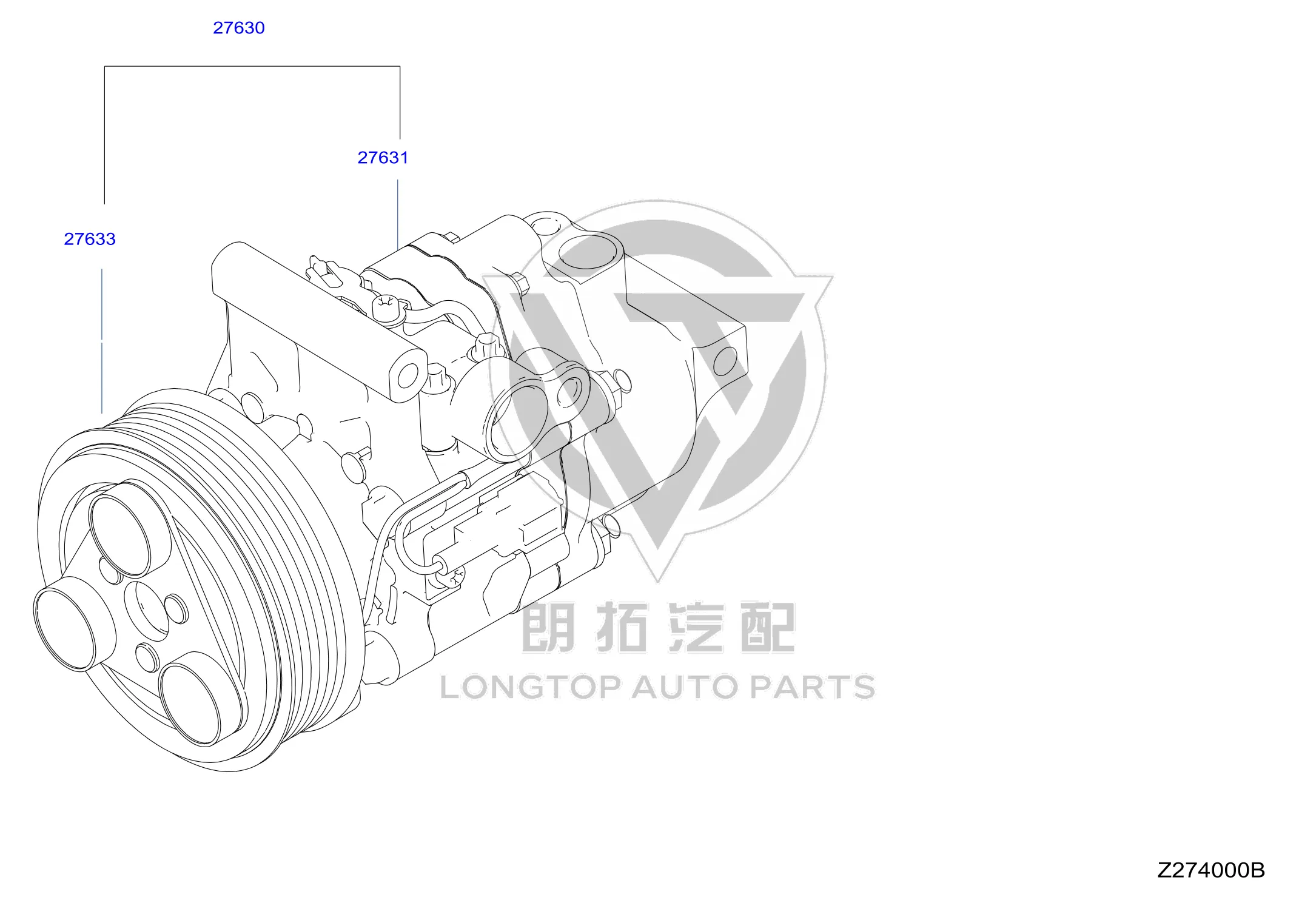 Air Conditioning Pump 92600-3RJ1A 926003RJ1A for Nissan