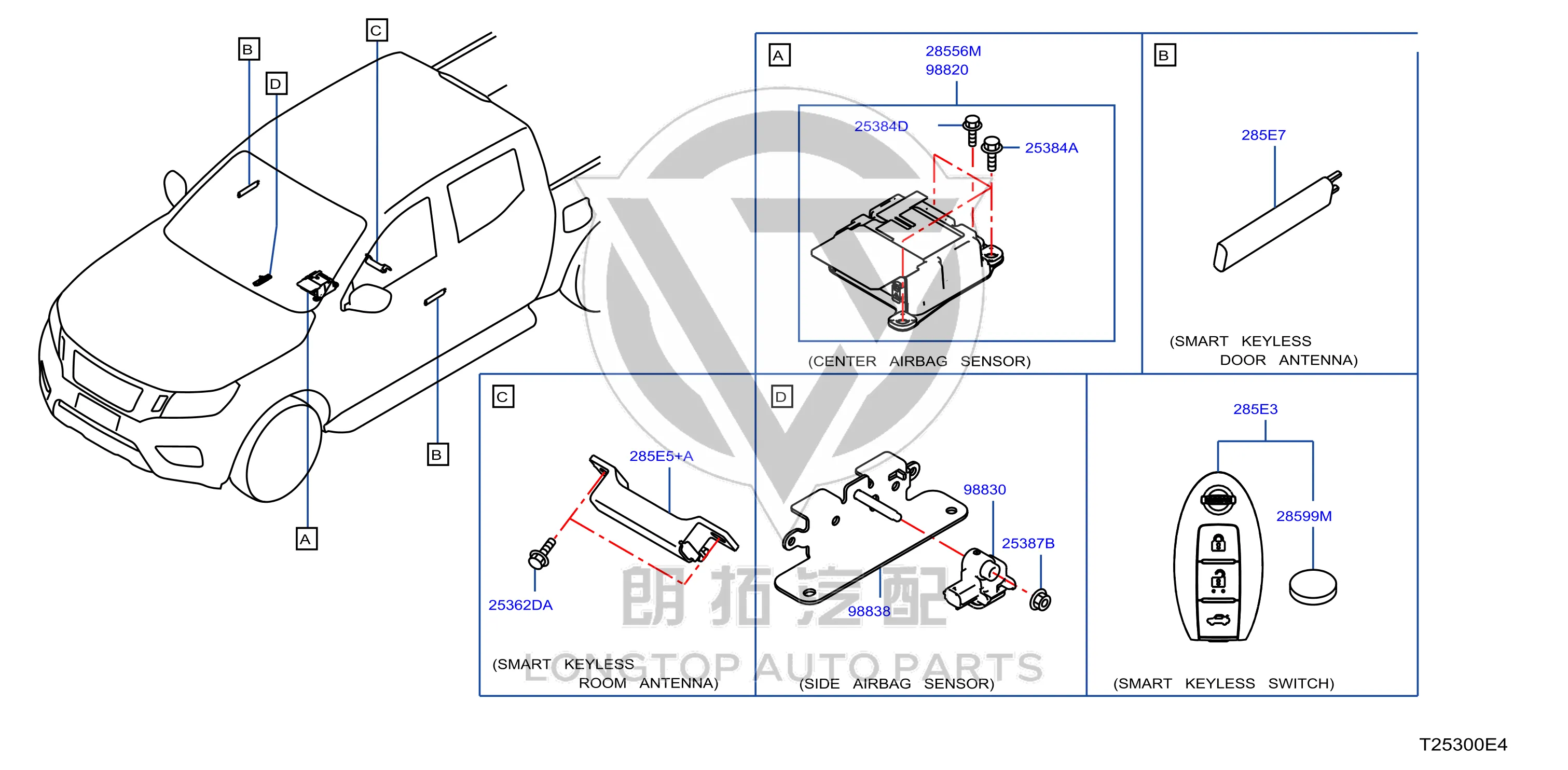 Side Airbag Sensor (Right) 98830-3JA8A 988303JA8A for Infiniti