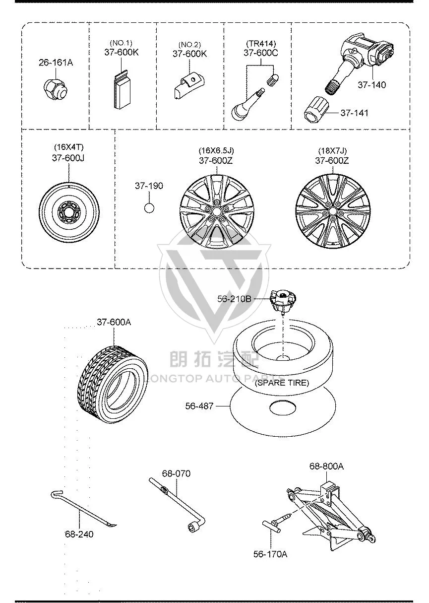 Steel Rim 9965C-17080 9965C17080 for Mazda MAZDA3