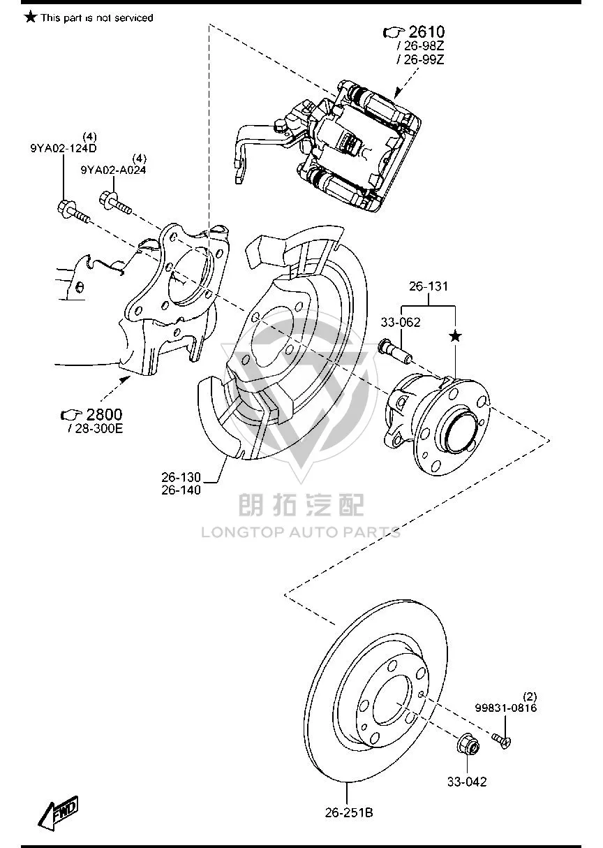 Bolt 9YA02-A024 9YA02A024 for Mazda MAZDA6