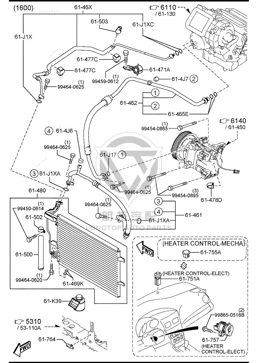 Condenser BBP26-1480B BBP261480B for Mazda MAZDA3