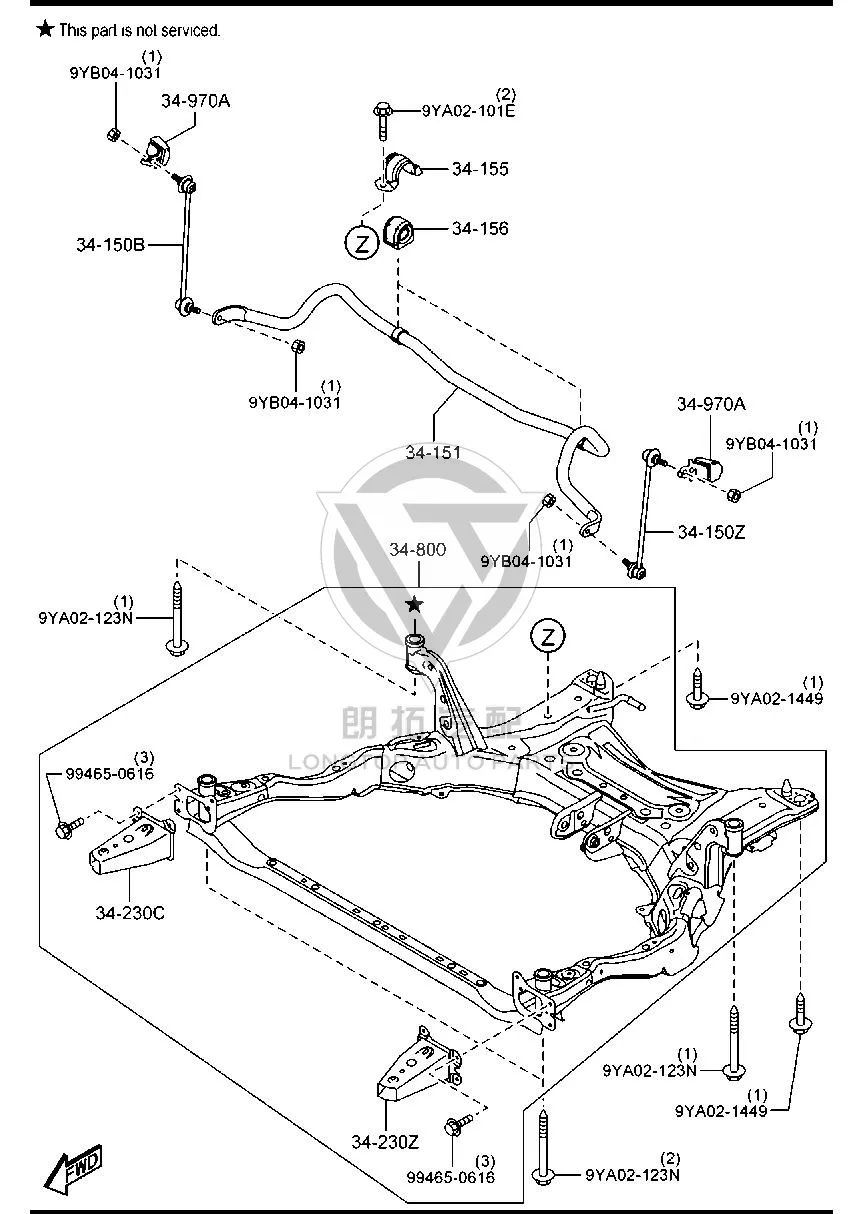 Front Left Subframe Bracket KR113-488Y KR113488Y for Mazda CX-5