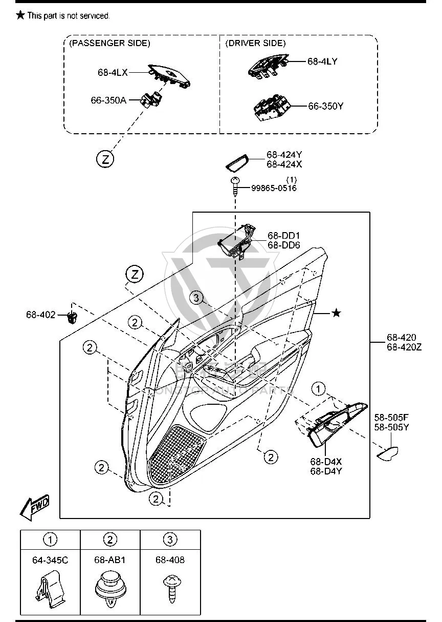 Front Door Window Lift Switch BKC36-6350A BKC366350A for Mazda MAZDA3 AXELA