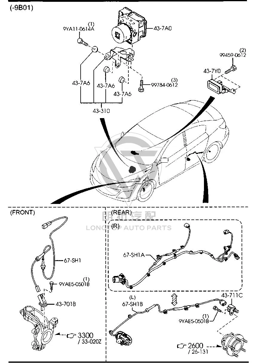 ABS Pump Assembly BBY74-37AZD BBY7437AZD for Mazda MAZDA3