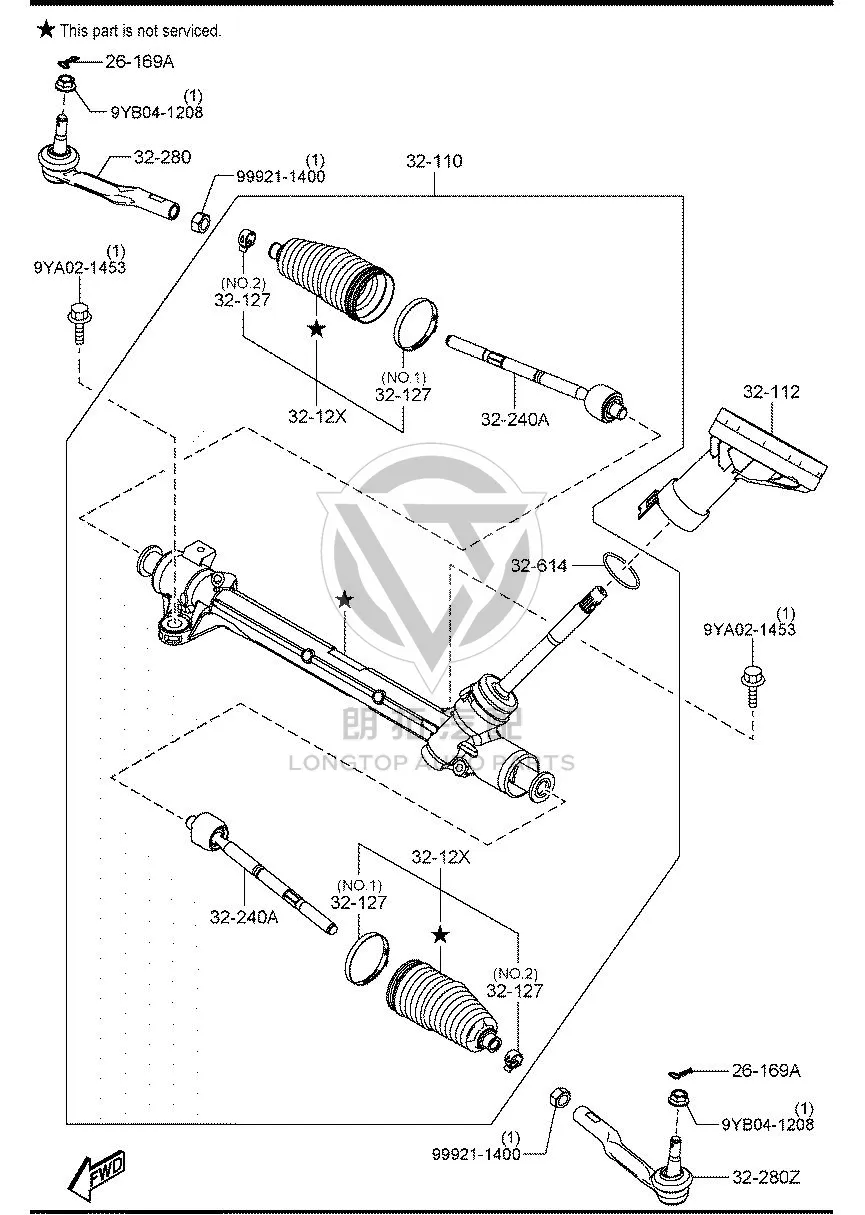 Steering Gear BELG3-2110 BELG32110 for Mazda 3