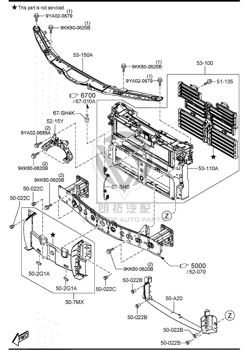 Front Hood Lock Bracket BELG5-215Y BELG5215Y for Mazda MAZDA3