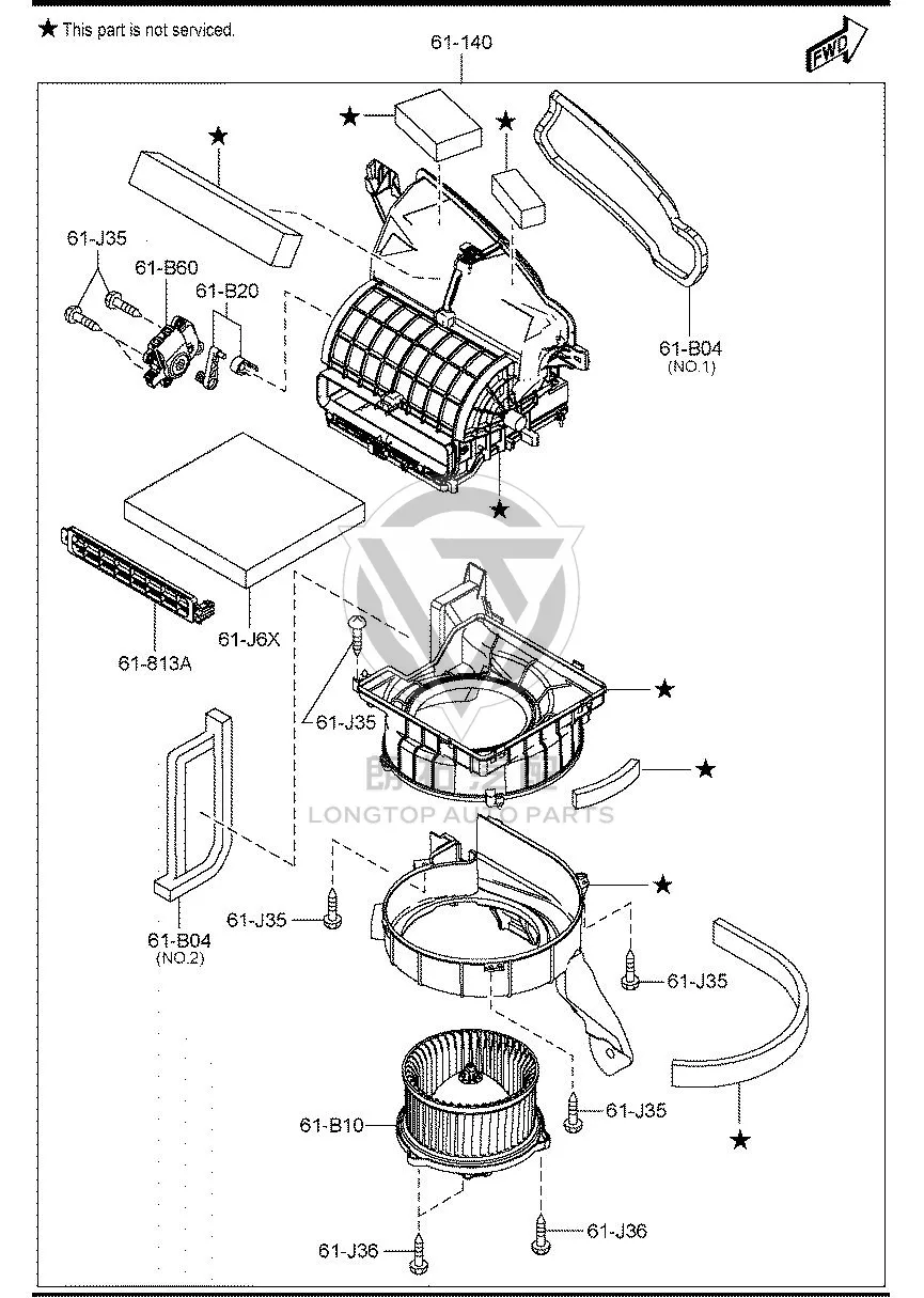 Servo motor (internal and external circulation) BELG6-1B600 BELG61B600 for Mazda CX-50