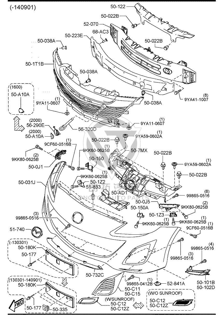 Front License Plate BFF45-0171A BFF450171A for Mazda MAZDA3