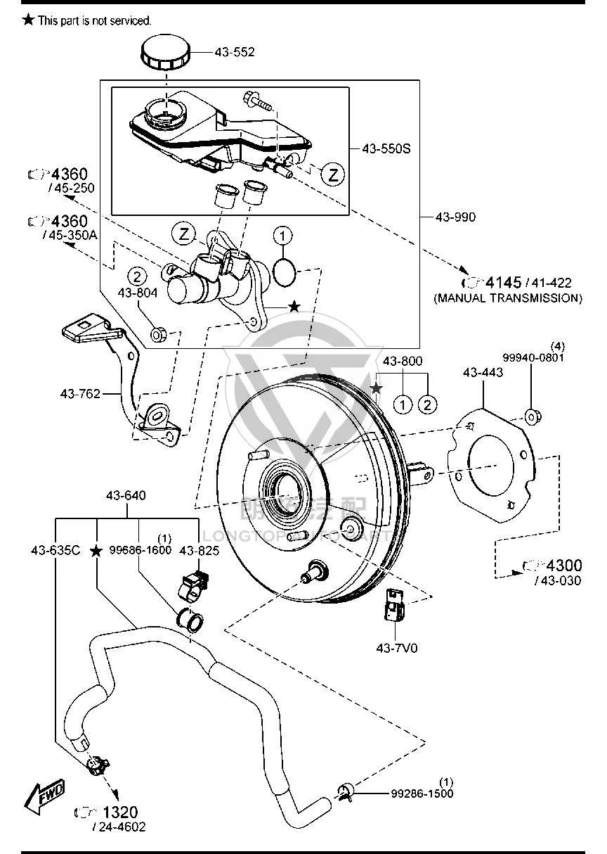 Brake Booster BHY34-380ZA BHY34380ZA for Mazda MAZDA3