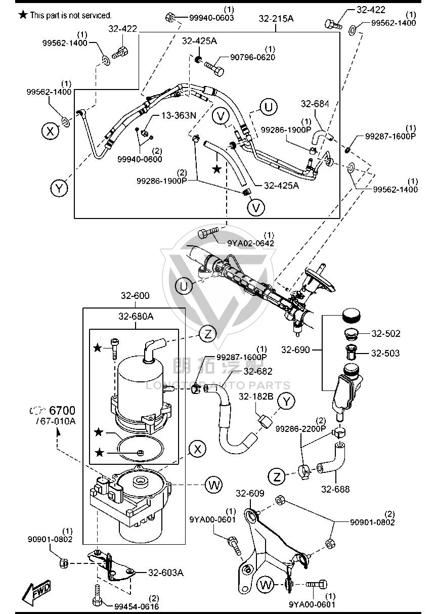 Power Steering Pump C5133-2600D C51332600D for Mazda MAZDA5