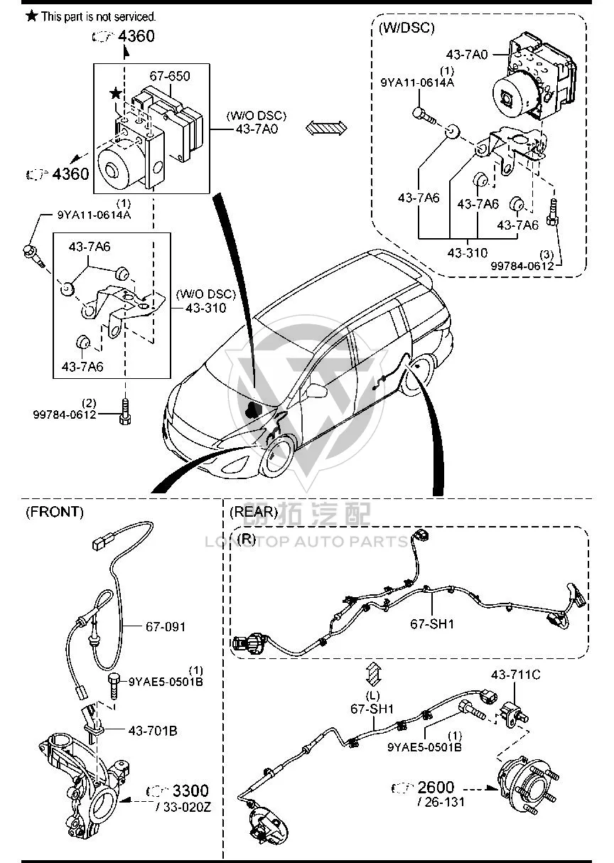 ABS Pump Assembly C5Y34-37AZB C5Y3437AZB for Mazda MAZDA5